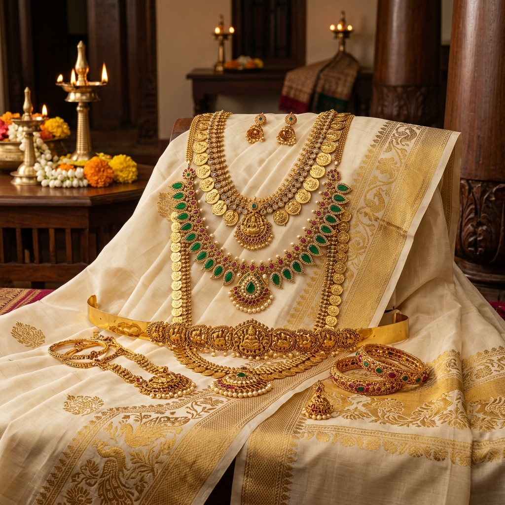 Traditional Kerala Bridal Gold Jewellery